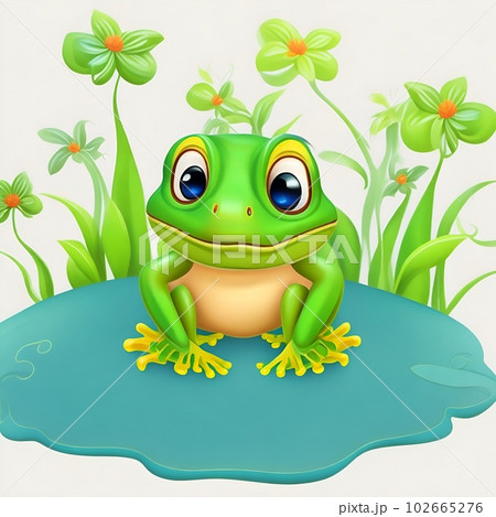 AIで生成したカエルのイラスト 102665276