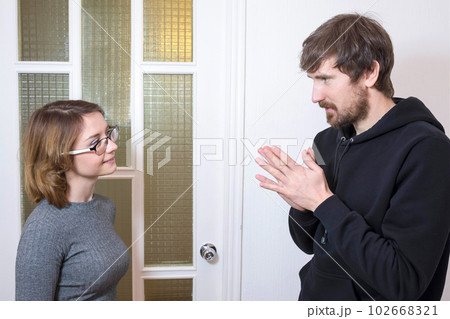 The young man came to a consultation with a psychologist. Psychology, psychotherapy The young man came to a consultation with a psychologist. Psychology, psychotherapy 102668321