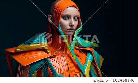 前衛的で奇抜な宇宙風ファッション・ファッションショー(Generative AI) 前衛的で奇抜な宇宙風ファッション・ファッションショー(Generative AI) 102668346