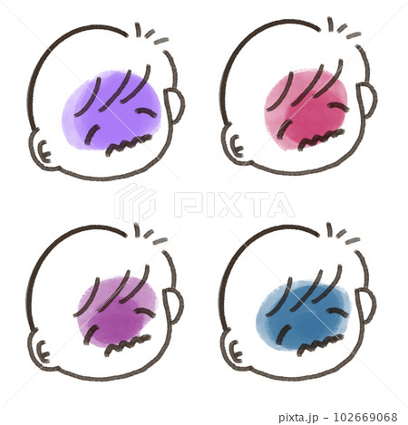 体調が悪い顔イラスト 体調が悪い顔イラスト 102669068