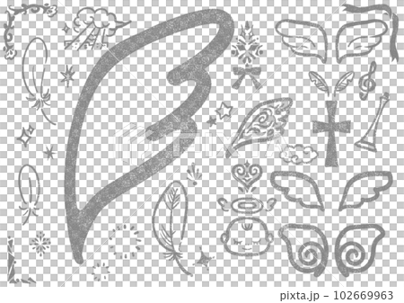插圖集的天使、 翅膀等。 插圖集的天使、 翅膀等。 102669963