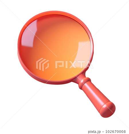magnifying glass in 3D style trending color palette with Generative AI magnifying glass in 3D style trending color palette with Generative AI 102670008