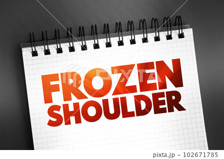Frozen Shoulder text on notepad, concept background 102671785
