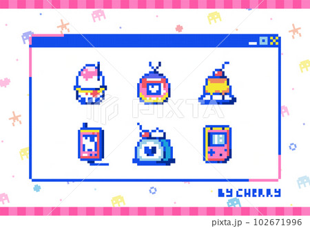 SUMIYAKI ビデオゲームシリーズPixel y2kピアス Qoo10] 【急速出荷】ギャルy2kピンクハートジル : 腕時計