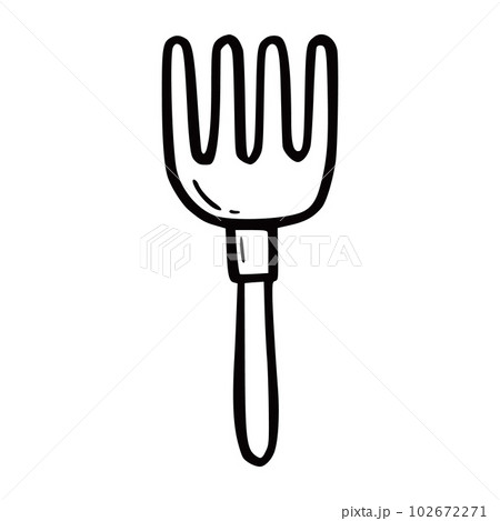 Hand drawn garden tool element 102672271
