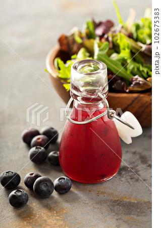 Blueberry vinaigrette salad dressing Blueberry vinaigrette salad dressing 102675383