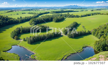 AI生成画像【大自然】大地と森林の風景 AI生成画像【大自然】大地と森林の風景 102677307