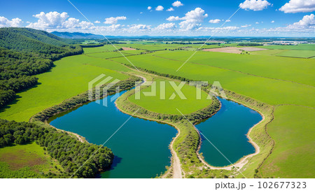 AI生成画像【大自然】大地と森林の風景 AI生成画像【大自然】大地と森林の風景 102677323