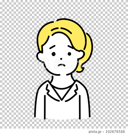 Illustration series of cute people _ Female office worker _ Confused Illustration series of cute people _ Female office worker _ Confused 102678588