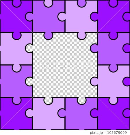 purple square puzzle frame purple square puzzle frame 102679099