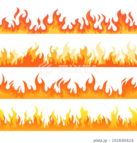 Fire flame background. Seamless texture....のイラスト素材 [102680828] - PIXTA