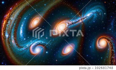 AI生成画像【宇宙】星、銀河、宇宙のイメージ 102681748