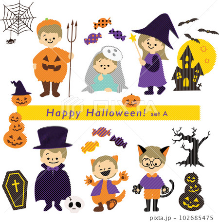 ハロウィン:子供仮装セット ハロウィン:子供仮装セット 102685475