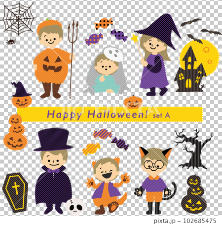 ハロウィン:子供仮装セット ハロウィン:子供仮装セット 102685475