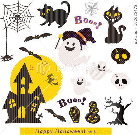 ハロウィン:かわいい素材セット ハロウィン:かわいい素材セット 102685478