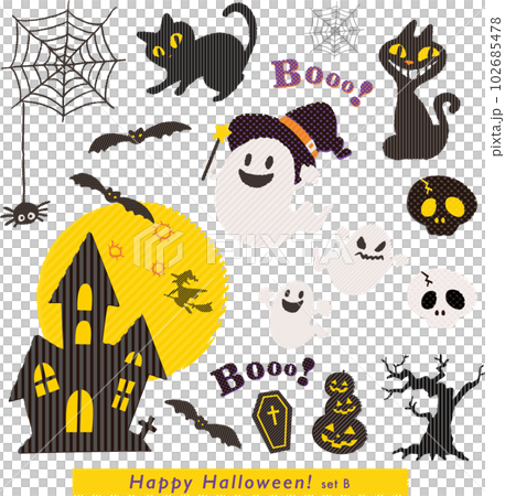 ハロウィン:かわいい素材セット ハロウィン:かわいい素材セット 102685478