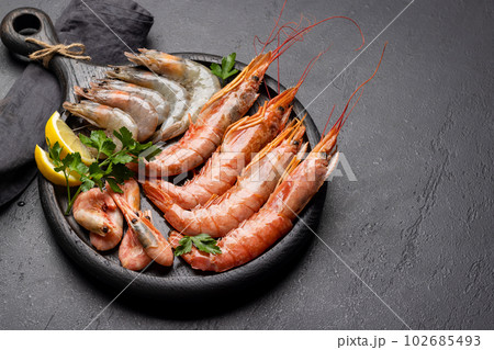 Seafood on a Table 102685493
