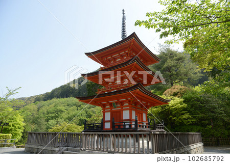 新緑の清水寺　子安塔　京都市東山区 102685792