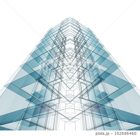 Abstract architecture concept. 3d rendering 102686460