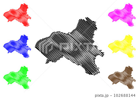 Vibo Valentia province (Italy, Italian Republic, Calabria region) map vector illustration, scribble sketch Province of Vibo Valentia map 102688144