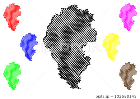 Vicenza province (Italy, Italian Republic, Veneto or Venetia region) map vector illustration, scribble sketch Province of Vicenza map 102688145