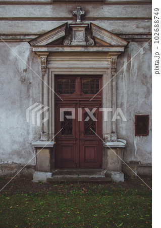 Decoration of the doors of buildings in the old town of Przemysl, Poland Decoration of the doors of buildings in the old town of Przemysl, Poland 102688749
