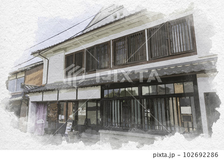 水彩画風 佐賀城下町 旧久富家 佐賀県佐賀市 水彩画風 佐賀城下町 旧久富家 佐賀県佐賀市 102692286