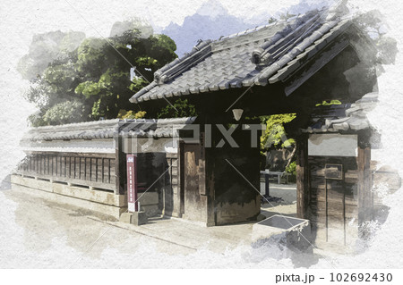 水彩画風 佐賀城下町 旧古賀家 佐賀県佐賀市 水彩画風 佐賀城下町 旧古賀家 佐賀県佐賀市 102692430
