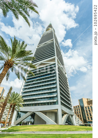 Modern buildings in the Al Olaya downtownt district with palms in the foreground, Al Riyadh, Saudi Arabia Modern buildings in the Al Olaya downtownt district with palms in the foreground, Al Riyadh, Saudi Arabia 102695422