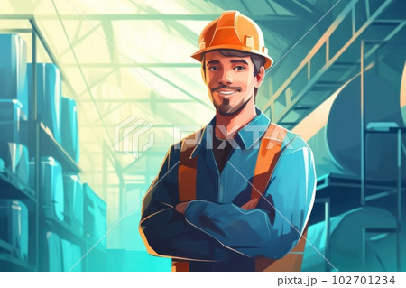 Smart engineer manager with safety uniform checking site construction with steel and concrete. Labour Day concept. Smart engineer manager with safety uniform checking site construction with steel and concrete. Labour Day concept. 102701234