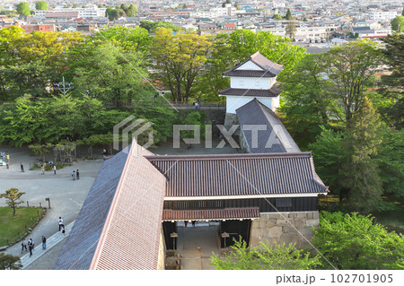 会津若松城(鶴ヶ城)天守閣からの眺望 会津若松城(鶴ヶ城)天守閣からの眺望 102701905