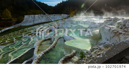 Terraced basins in Egerszalok thermal spring 102701974