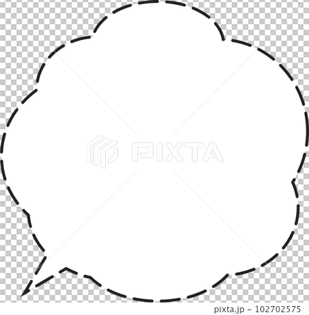 Cloud balloon Dashed line White paint Cloud balloon Dashed line White paint 102702575