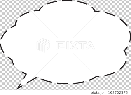 Cloud balloon Dashed line White paint Cloud balloon Dashed line White paint 102702576
