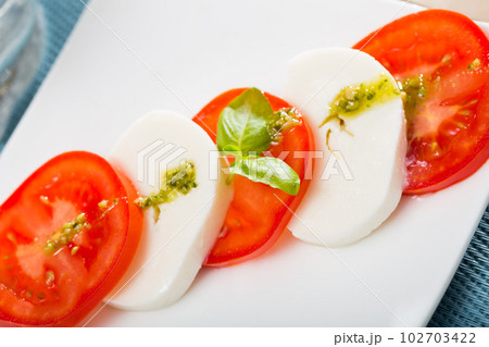 Fresh italian caprese salad Fresh italian caprese salad 102703422