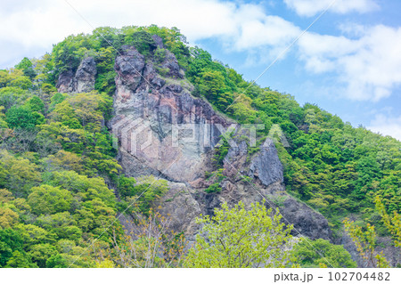 「岩手県」馬仙峡の風景・二戸市 102704482