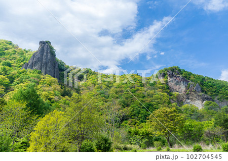 「岩手県」馬仙峡の風景・二戸市 102704545