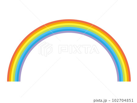 カラフルな虹のイラスト 102704851