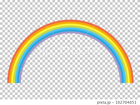 カラフルな虹のイラスト 102704851