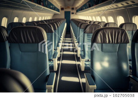 旅客機の座席イメージ：AI生成画像 102705038