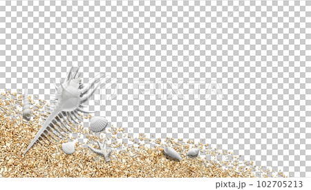 乾淨的白色貝殼和珊瑚沙，海灘圖像切口背景 102705213