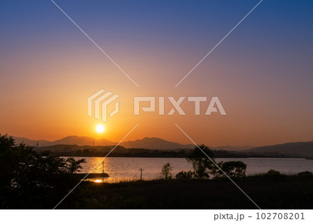 揖斐揖斐長良川河口の夕景 102708201