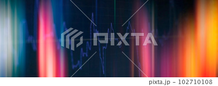 stock market investment trading. Financial chart with up trend line graph. Wealth management with risk diversification concept. 102710108