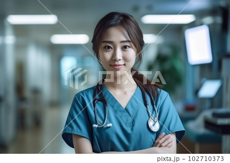 女性の看護師のイメージ：AI生成画像 102710373