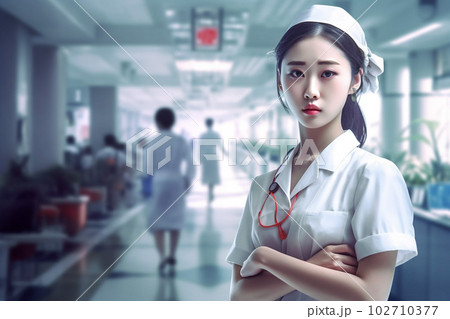 女性の看護師のイメージ：AI生成画像 102710377