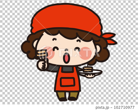 試食販売員のイラスト 102710977