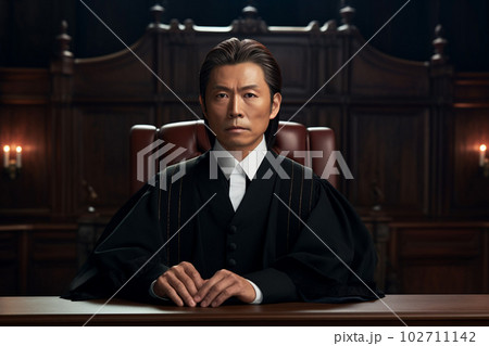 男性の裁判官のイメージ：AI生成画像 102711142