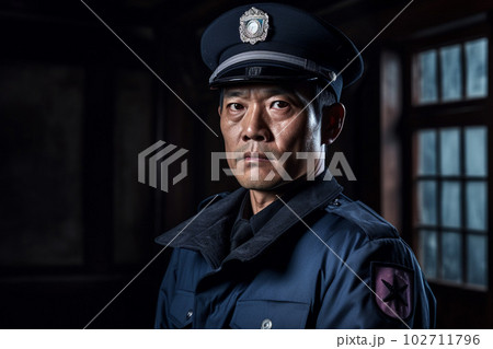 男性の警察官のイメージ:AI生成画像 男性の警察官のイメージ:AI生成画像 102711796