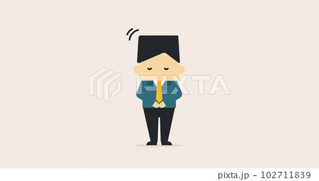 デフォルメ ビジネス人物イラスト 男性 お辞儀 1:1.191 デフォルメ ビジネス人物イラスト 男性 お辞儀 1:1.191 102711839