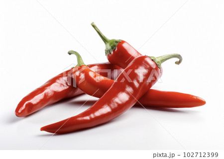 唐辛子　白背景　AI生成画像　ジェネレーティブAI 102712399